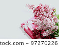 Spring concept. Lilac branches and gift box 97270226