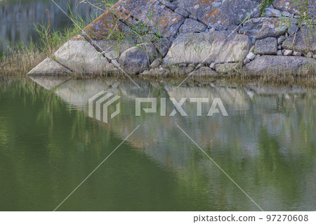 城堡廢墟,萩城遺址,護城河,水面,萩市,萩城,石牆,護城河,山口縣,日本,亞洲 城堡廢墟,萩城遺址,護城河,水面,萩市,萩城,石牆,護城河,山口縣,日本,亞洲 97270608