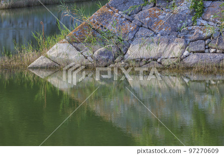 城堡廢墟,萩城遺址,護城河,水面,萩市,萩城,石牆,護城河,山口縣,日本,亞洲 城堡廢墟,萩城遺址,護城河,水面,萩市,萩城,石牆,護城河,山口縣,日本,亞洲 97270609