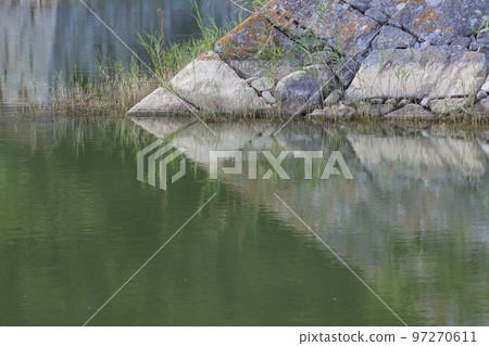 城堡廢墟,萩城遺址,護城河,水面,萩市,萩城,石牆,護城河,山口縣,日本,亞洲 城堡廢墟,萩城遺址,護城河,水面,萩市,萩城,石牆,護城河,山口縣,日本,亞洲 97270611