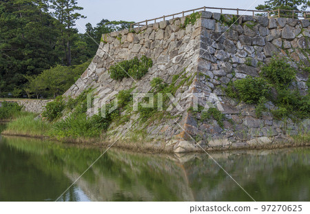 城堡廢墟,萩城遺址,護城河,水面,萩市,萩城,石牆,護城河,山口縣,日本,亞洲 城堡廢墟,萩城遺址,護城河,水面,萩市,萩城,石牆,護城河,山口縣,日本,亞洲 97270625