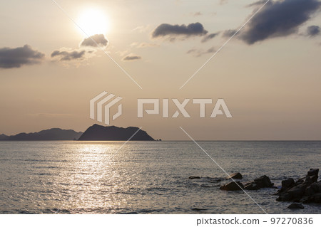 Sunset Sunset Sunset Orange End of the day Sea of Japan 97270836