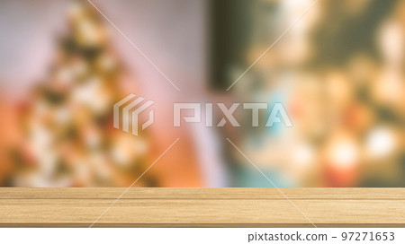 The Selected focus empty wooden table for photomontage or product display 3d rendering 97271653
