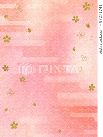 Japanese pattern pink Japanese paper background _ vertical type 1539 Japanese pattern pink Japanese paper background _ vertical type 1539 97271741