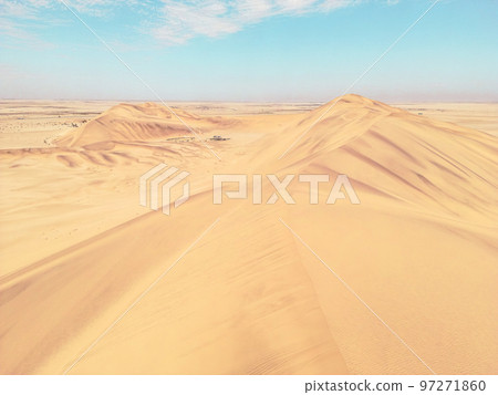 Namibia Desert. Aerial View Sand Dunes near Walvis Bay and Swakopmund. Skeleton Coast. Namibia. Africa. Namibia Desert. Aerial View Sand Dunes near Walvis Bay and Swakopmund. Skeleton Coast. Namibia. Africa. 97271860