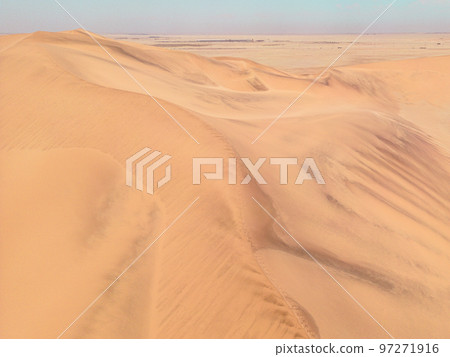 Namibia Desert. Aerial View Sand Dunes near Walvis Bay and Swakopmund. Skeleton Coast. Namibia. Africa. 97271916