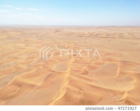 Namibia Desert. Aerial View Sand Dunes near Walvis Bay and Swakopmund. Skeleton Coast. Namibia. Africa. 97271927
