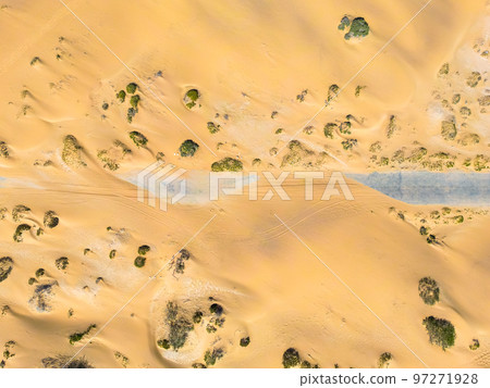 Namibia Desert. Aerial View Sand Dunes near Walvis Bay and Swakopmund. Skeleton Coast. Namibia. Africa. Namibia Desert. Aerial View Sand Dunes near Walvis Bay and Swakopmund. Skeleton Coast. Namibia. Africa. 97271928