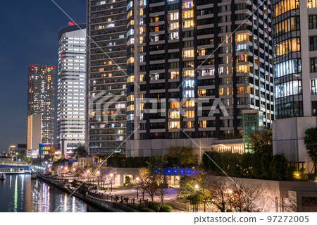 “東京”東京塔大廈/晴海地區的夜景 97272005