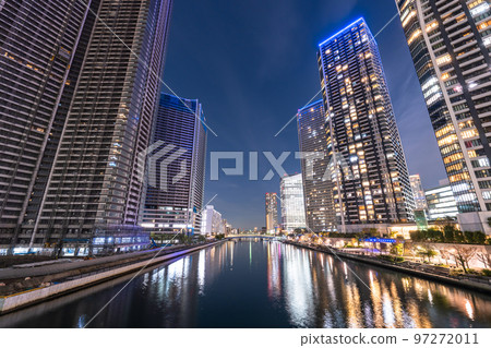 “東京”東京塔大廈/晴海地區的夜景 97272011