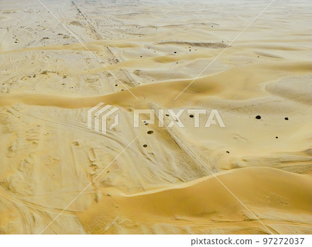 Namibia Desert. Aerial View Sand Dunes near Walvis Bay and Swakopmund. Skeleton Coast. Namibia. Africa. Namibia Desert. Aerial View Sand Dunes near Walvis Bay and Swakopmund. Skeleton Coast. Namibia. Africa. 97272037