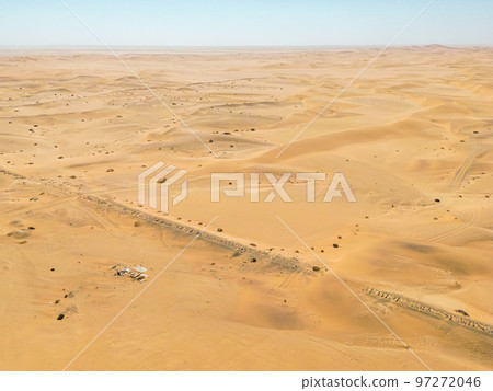 Namibia Desert. Aerial View Sand Dunes near Walvis Bay and Swakopmund. Skeleton Coast. Namibia. Africa. Namibia Desert. Aerial View Sand Dunes near Walvis Bay and Swakopmund. Skeleton Coast. Namibia. Africa. 97272046