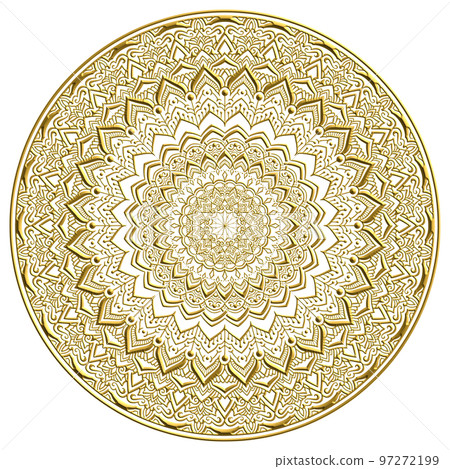 Mandala art (goldwork style, geometric pattern, fashionable) Mandala art (goldwork style, geometric pattern, fashionable) 97272199