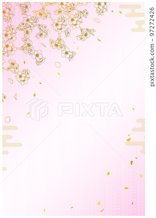 日式背景②(豎版,金粉色) 日式背景②(豎版,金粉色) 97272426