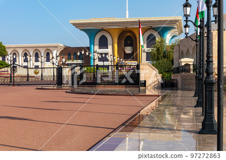 Al Alam Sultan Palace in Muscat, Oman. Arabian Peninsula.  97272863