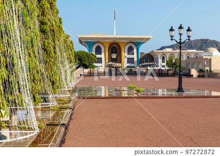 Al Alam Sultan Palace in Muscat, Oman. Arabian Peninsula. Al Alam Sultan Palace in Muscat, Oman. Arabian Peninsula. 97272872