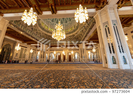 Sultan Qaboos Grand Mosque, Muscat, Oman. Arabian Peninsula.  97273604