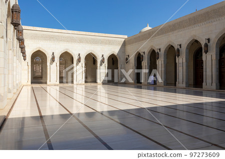 Sultan Qaboos Grand Mosque, Muscat, Oman. Arabian Peninsula.  97273609