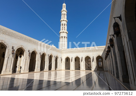 Sultan Qaboos Grand Mosque, Muscat, Oman. Arabian Peninsula.  97273612