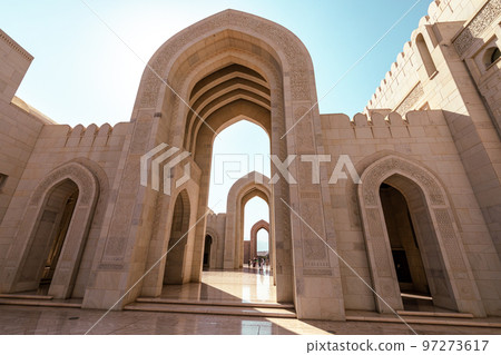Sultan Qaboos Grand Mosque, Muscat, Oman. Arabian Peninsula.  97273617