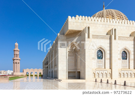 Sultan Qaboos Grand Mosque, Muscat, Oman. Arabian Peninsula.  97273622