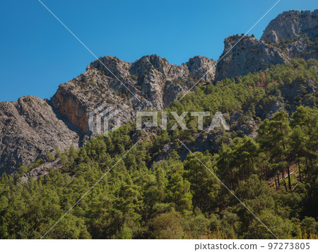 Turkey travel, mediterranean area on warm summer day 97273805