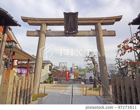 Torii at Miyakojima Shrine in Miyakojima Ward, Osaka Torii at Miyakojima Shrine in Miyakojima Ward, Osaka 97273811