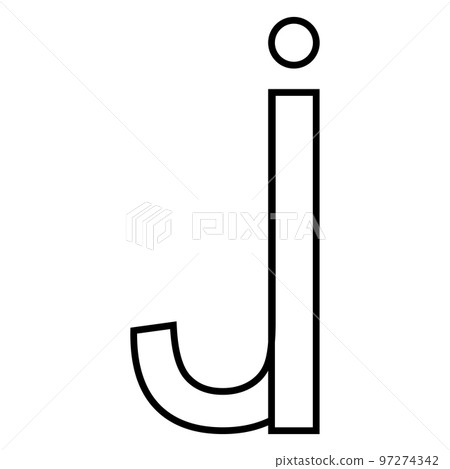 Logo sign ij ji icon, nft interlaced letters i j 97274342