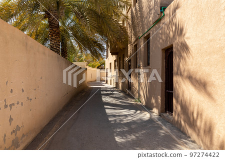 Nizwa city walls. Traditional medieval architecture in Nizwa, Oman.  97274422