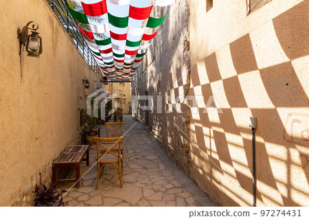Nizwa city walls. Traditional medieval architecture in Nizwa, Oman.  97274431
