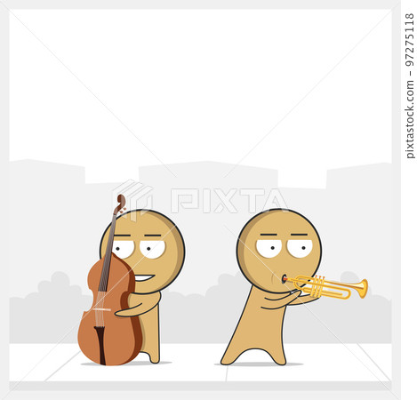 Man playing the trumpet Man playing the trumpet 97275118