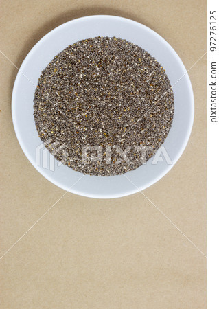 Healthy and diet food, Chia seeds are rich in nutrients like omega-3 fatty acids and antioxidants 97276125