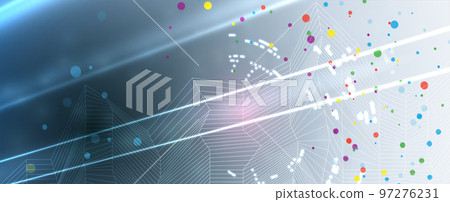 Quantum processing. Deep learning artificial intelligence. Future new technology  for business or science presentation 97276231