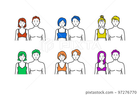 Person illustration set in underwear 97276770
