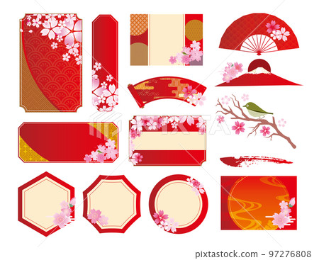 Sakura spring Japanese style frame Sakura spring Japanese style frame 97276808