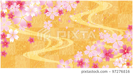 Sakura spring Japanese style background Sakura spring Japanese style background 97276816