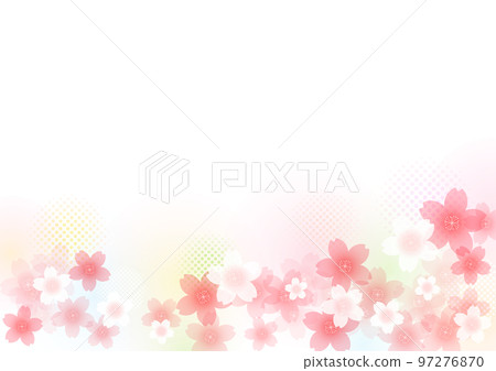 Watercolor soft cherry frame design 97276870