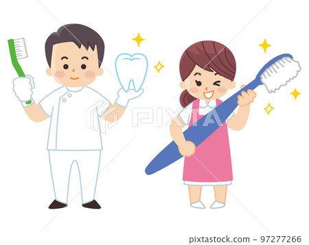 A male dentist and a female dental hygienist Healthcare workers 97277266