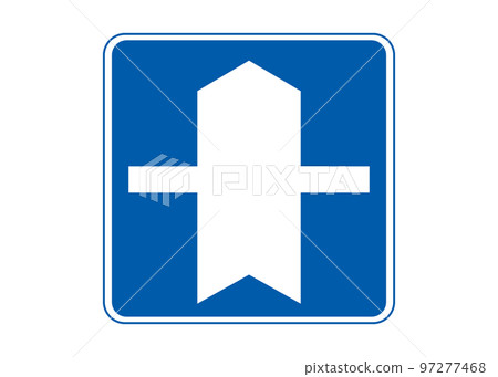 Road sign, priority road, instruction sign, illustration, icon material 97277468