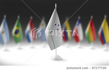 The national flag of the Mercosur on the background of flags of other countries The national flag of the Mercosur on the background of flags of other countries 97277590