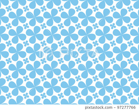 Flower geometric pattern. Seamless vector background. White and blue ornament. Ornament for fabric, wallpaper, packaging. Decorative print Flower geometric pattern. Seamless vector background. White and blue ornament. Ornament for fabric, wallpaper, packaging. Decorative print 97277766