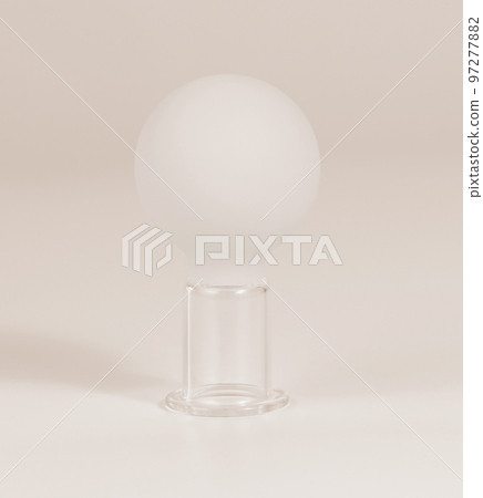 Glass jars for face vacuum massage. Cosmetology and face fitness concept Glass jars for face vacuum massage. Cosmetology and face fitness concept 97277882