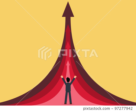 Business startup, businessman celebrate success in startups. 97277942