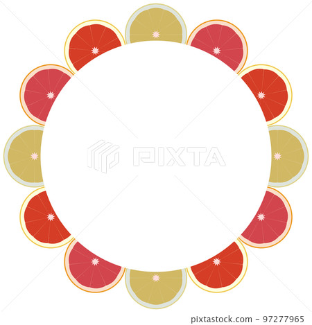 "Cross section of 3 kinds of grapefruit" half frame "Cross section of 3 kinds of grapefruit" half frame 97277965
