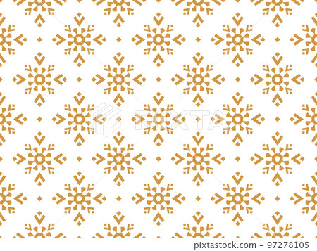 Abstract geometric pattern with lines, snowflakes. A seamless vector background. White and gold texture. Graphic modern pattern Abstract geometric pattern with lines, snowflakes. A seamless vector background. White and gold texture. Graphic modern pattern 97278105
