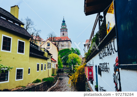 捷克共和國 Cesky Krumlov Castle and townscape 97278284
