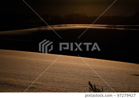 [Biei Town, Hokkaido] Snowy hills 97279427