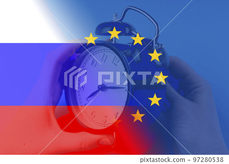 symbol of the European Union and Russia 97280538