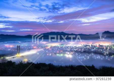 《Saitama Prefecture》 Chichibu・Fantastic sea of clouds night view 《Saitama Prefecture》 Chichibu・Fantastic sea of clouds night view 97281230