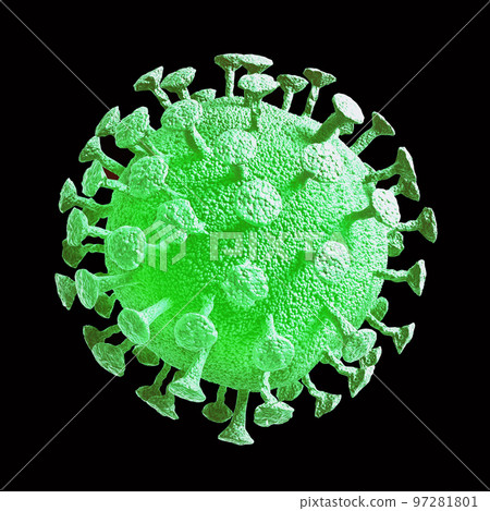 Coronavirus COVID-19 or 2019-nCov novel coronavirus concept resposible for asian flu outbreak and coronaviruses influenza as dangerous flu strain cases as a pandemic. Microscope virus close up in acid Coronavirus COVID-19 or 2019-nCov novel coronavirus concept resposible for asian flu outbreak and coronaviruses influenza as dangerous flu strain cases as a pandemic. Microscope virus close up in acid 97281801